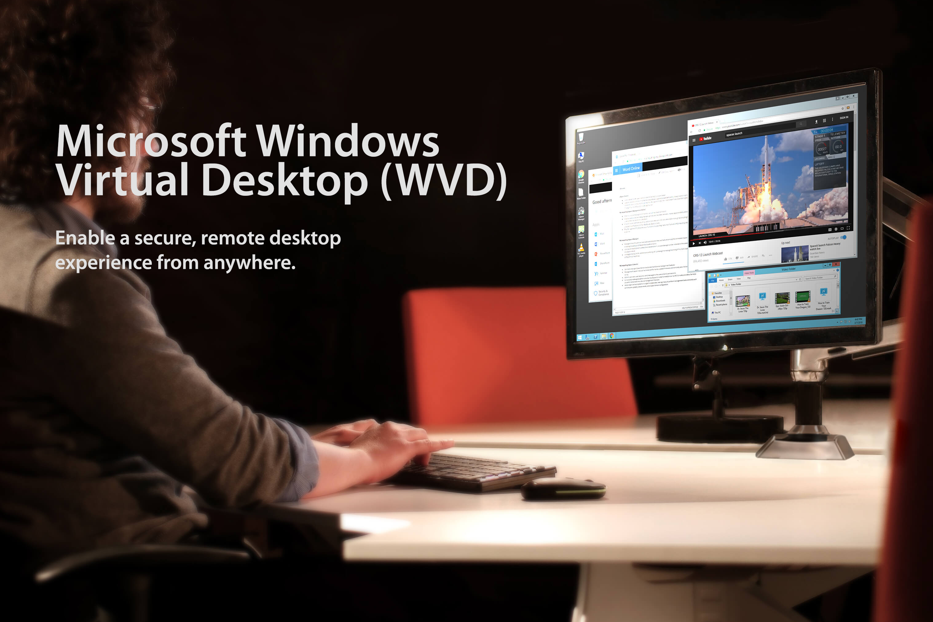 Windows virtual desktop remote client