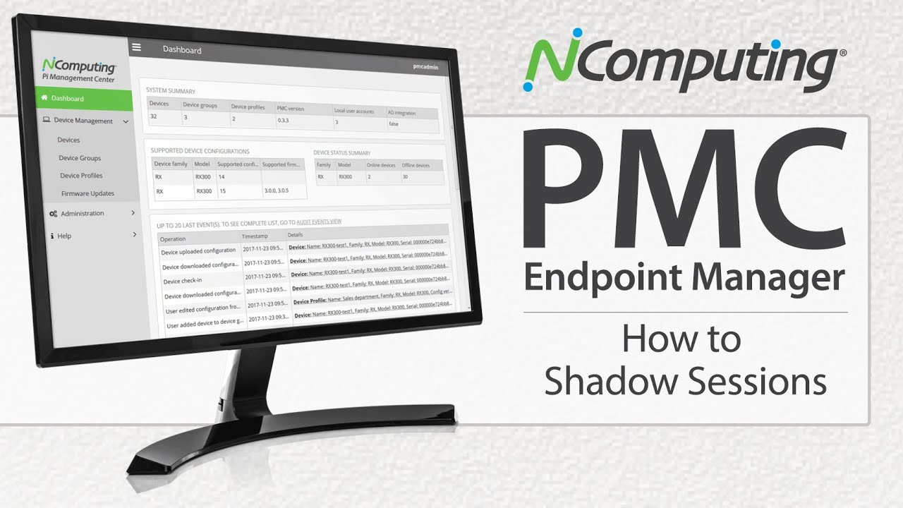 How to Shadow sessions using NComputing PMC Endpoint Manager