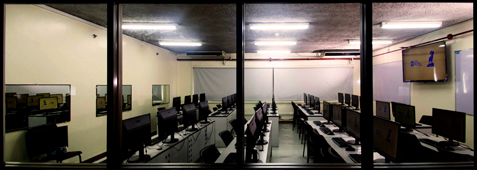 Asia Pacific College empty computer lab during the pandemic